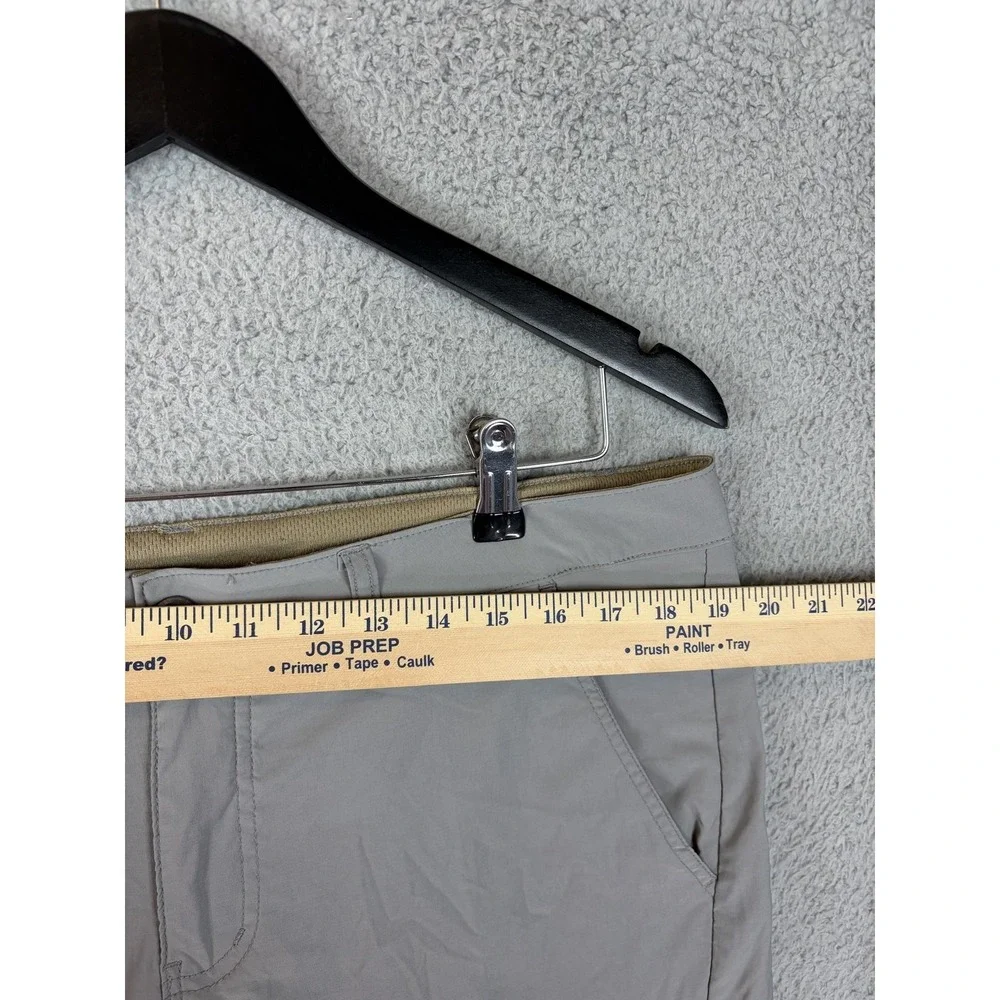 Eddie Bauer Cargo Shorts Mens 34 Gray Nylon Spandex Stretch 10 Inseam Outdoor